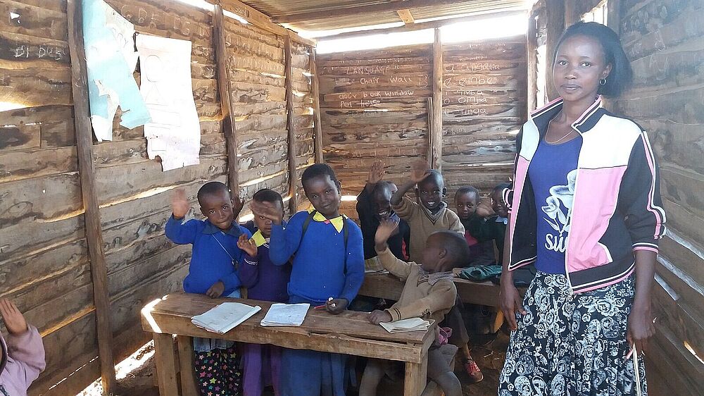 Kinder im Kindergarten der kenianischen Kirchengemeinde Loitoktok