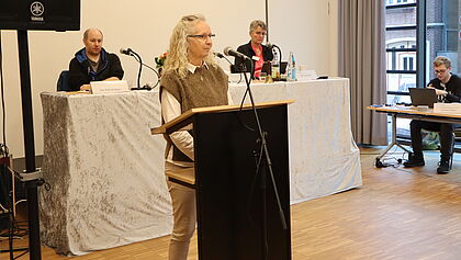 Sprecherin am Rednerpult