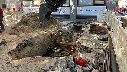 Baustelle in der Erde