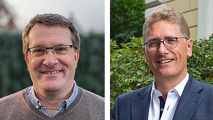 Thielko Stadtland  (Links), Propstei Süd, und Dr. Thomas Bergemann, Propstei Nord