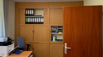 Blick in das Gemeindebüro 