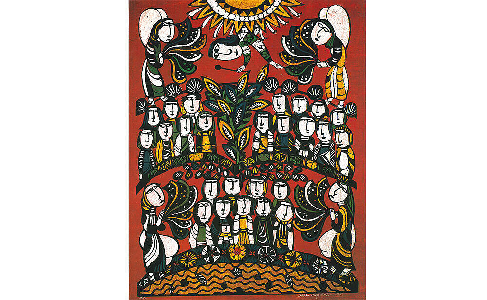 „The angel ascends from the rising of the sun“: eine Arbeit des des japanischen Künstlers Sadao Watanabe