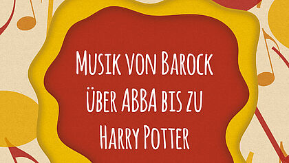 Plakat mit der Ankündigung der Termine im Text. 